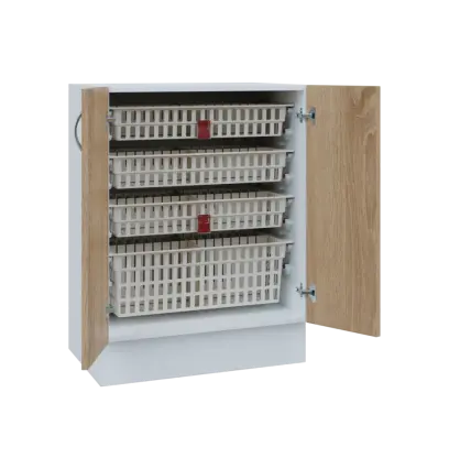 MBS - 65D2 spodní skříňka boxová, 2-dveřová, 908x654x600, korpus bílý, dvířka dub bardolino